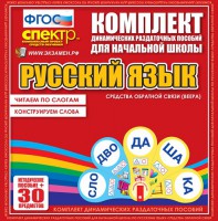Динамические раздаточные пособия. Русский язык (веера). Читаем по слогам (слоги из двух букв). Конструируем слова (слоги из двух и трех букв). - fgospostavki.ru - Асбест