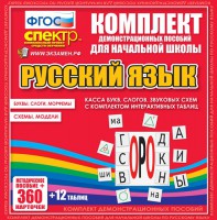 Динамические раздаточные пособия. Русский язык (комплект демонстрационных материалов). Касса букв, слогов, звуковых схем с набором интерактивных таблиц. - fgospostavki.ru - Асбест