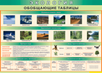 Таблица "Экология. Обобщающие таблицы" (100х140 сантиметров, винил) - fgospostavki.ru - Асбест