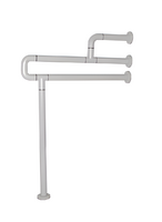 Поручень напольно-настенный с антибактериальным покрытием (белый) - fgospostavki.ru - Асбест