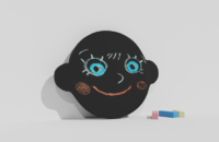 Фигурная грифельная меловая доска на тему эмоций - fgospostavki.ru - Асбест