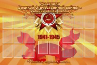 Стенд "Участники ВОВ - ученики нашей школы" - fgospostavki.ru - Асбест