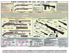Плакат "Ружья служебные МР-133С, МР-153С, Сайга-410КВ" - fgospostavki.ru - Асбест