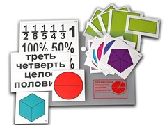 Набор для изучения простых дробей. Составление целого из частей (раздаточный) - fgospostavki.ru - Асбест