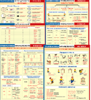 Комплект таблиц "Грамматика французского языка (9 листов)" (100х140 сантиметров, винил) - fgospostavki.ru - Асбест