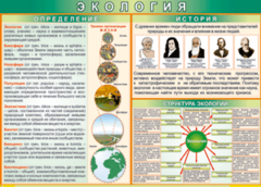 Таблица "Экология. Определения и история" (100х140 сантиметров, винил) - fgospostavki.ru - Асбест