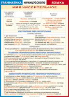 Таблица "Грамматика французского языка. Имя числительное (употребление, особенности произношения и правописания)" (100х140 сантиметров, винил) - fgospostavki.ru - Асбест