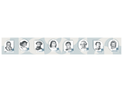 Стенд-лента "Выдающиеся путешественники и ученые-географы" - fgospostavki.ru - Асбест