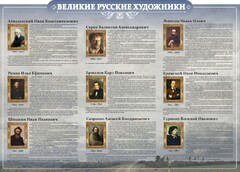 Стенд "Великие русские художники" - fgospostavki.ru - Асбест