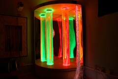 Сенсорный уголок большой с двумя колоннами, двусторонней подсветкой и фибероптическими нитями. VIP класс. - fgospostavki.ru - Асбест