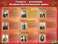 Стенд "Учителя-участники Великой Отечественной войны" - fgospostavki.ru - Асбест