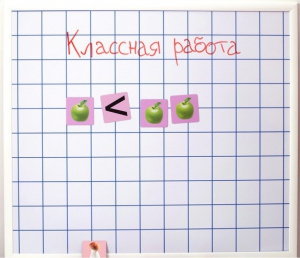 Магнитно-маркерная доска "Клетка" (86 см х 75 см) - fgospostavki.ru - Асбест