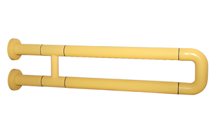 Поручень неоткидной двухопорный с антибактериальным покрытием (желтый) - fgospostavki.ru - Асбест