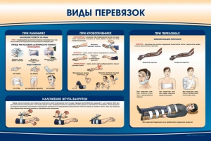 Стенд "Виды перевязок" - fgospostavki.ru - Асбест