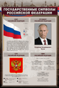 Стенд "Государственные символы Российской Федерации" - fgospostavki.ru - Асбест