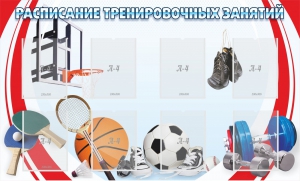 Стенд "Расписание тренировочных занятий" - fgospostavki.ru - Асбест