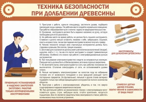 Стенд "Техника безопасности при долблении древесины" - fgospostavki.ru - Асбест