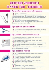 Стенд "Инструкция безопасности на уроках труда №1" - fgospostavki.ru - Асбест