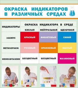 Стенд "Окраска индикаторов в различных средах" - fgospostavki.ru - Асбест