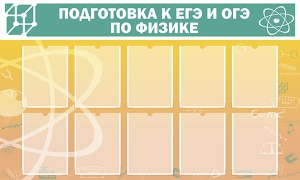 Стенд "Подготовка к ЕГЭ и ОГЭ по физике (10 карманов)" - fgospostavki.ru - Асбест