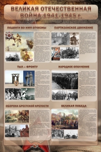 Стенд "Великая отечественная война (события)" - fgospostavki.ru - Асбест