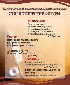 Стенд "Стилистические фигуры" Вариант 1 - fgospostavki.ru - Асбест