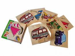 Набор кубиков "Сложи рисунок: транспорт" - fgospostavki.ru - Асбест