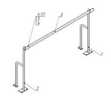Станок хореографический напольный (1,5 метра, однорядный) - fgospostavki.ru - Асбест