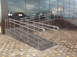 Перила для входной группы с двойным поручнем - fgospostavki.ru - Асбест