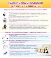 Стенд "Техника безопасности на уроке технологии" - fgospostavki.ru - Асбест