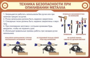 Стенд "Техника безопасности при опиливании металла" - fgospostavki.ru - Асбест